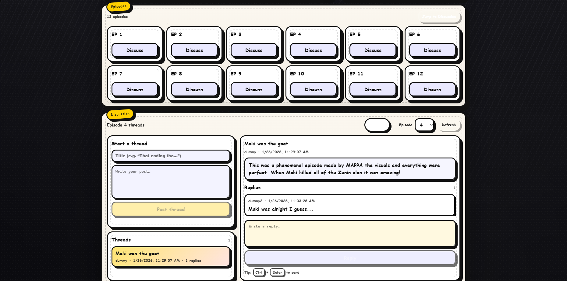 AnimeHub (V1) project screenshot 5