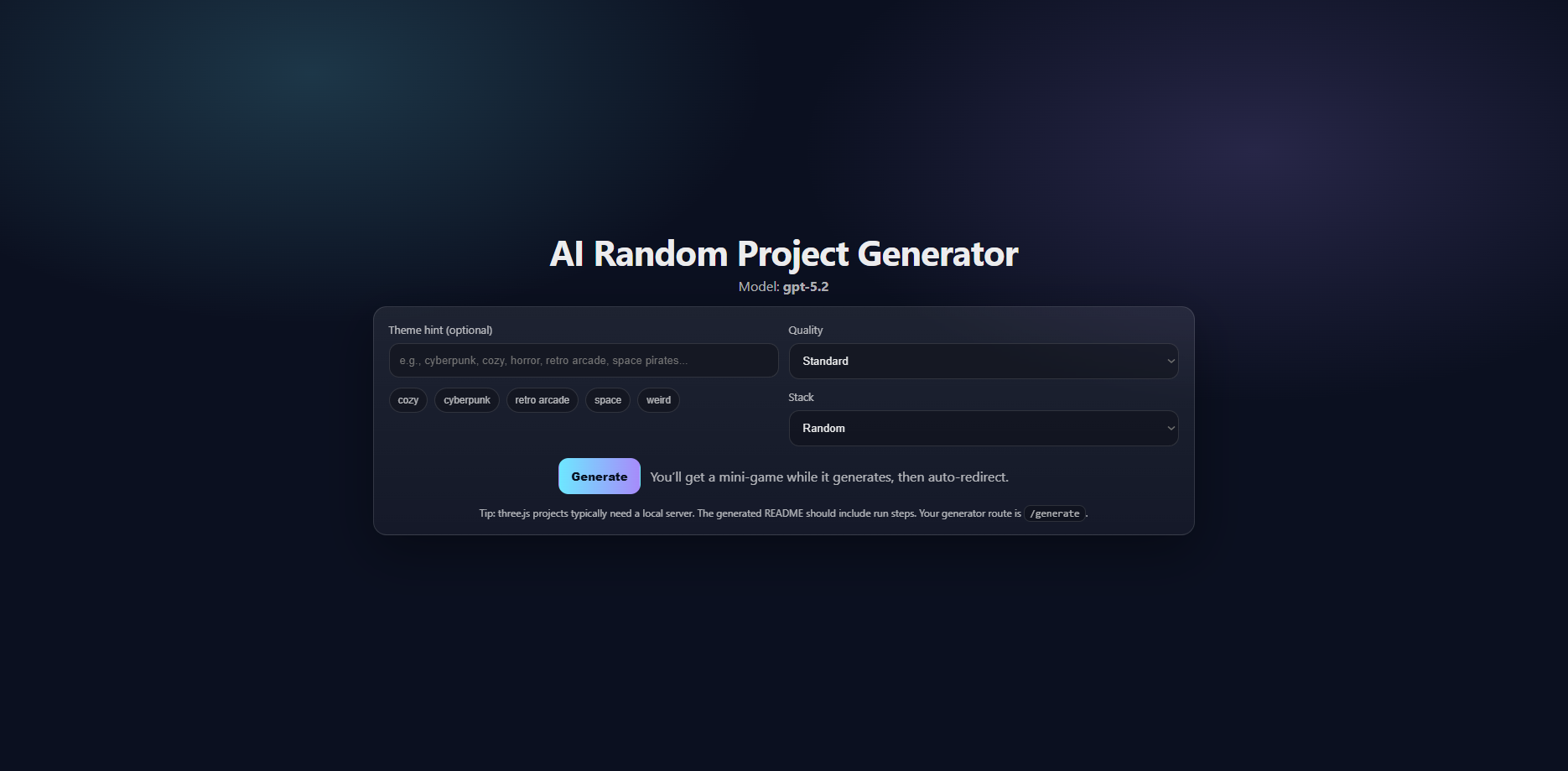 Project Randomizer screenshot
